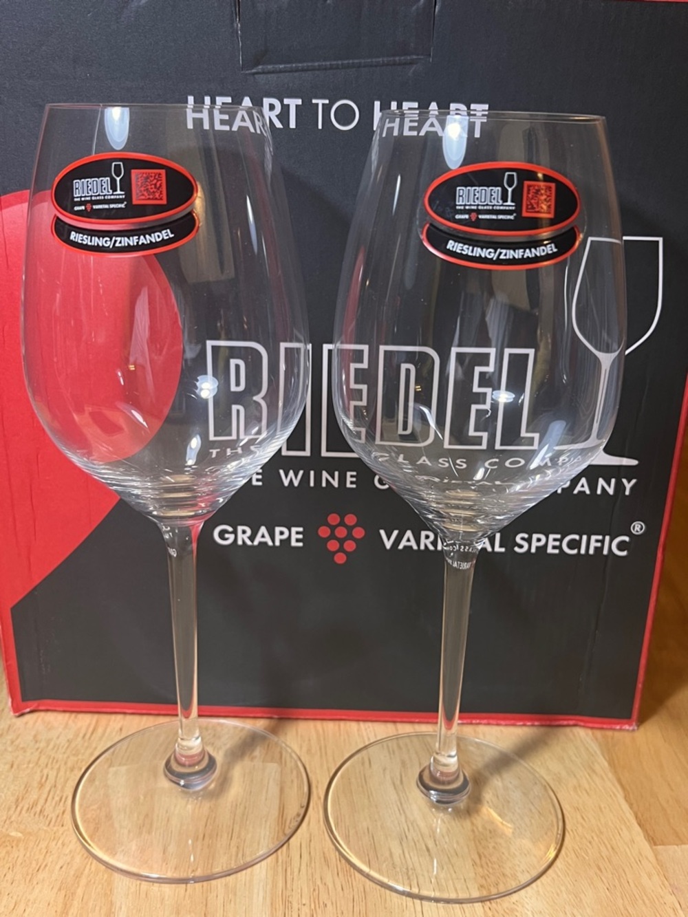 New Riedel Set of 2 Heart to Heart
Riesling Glasses